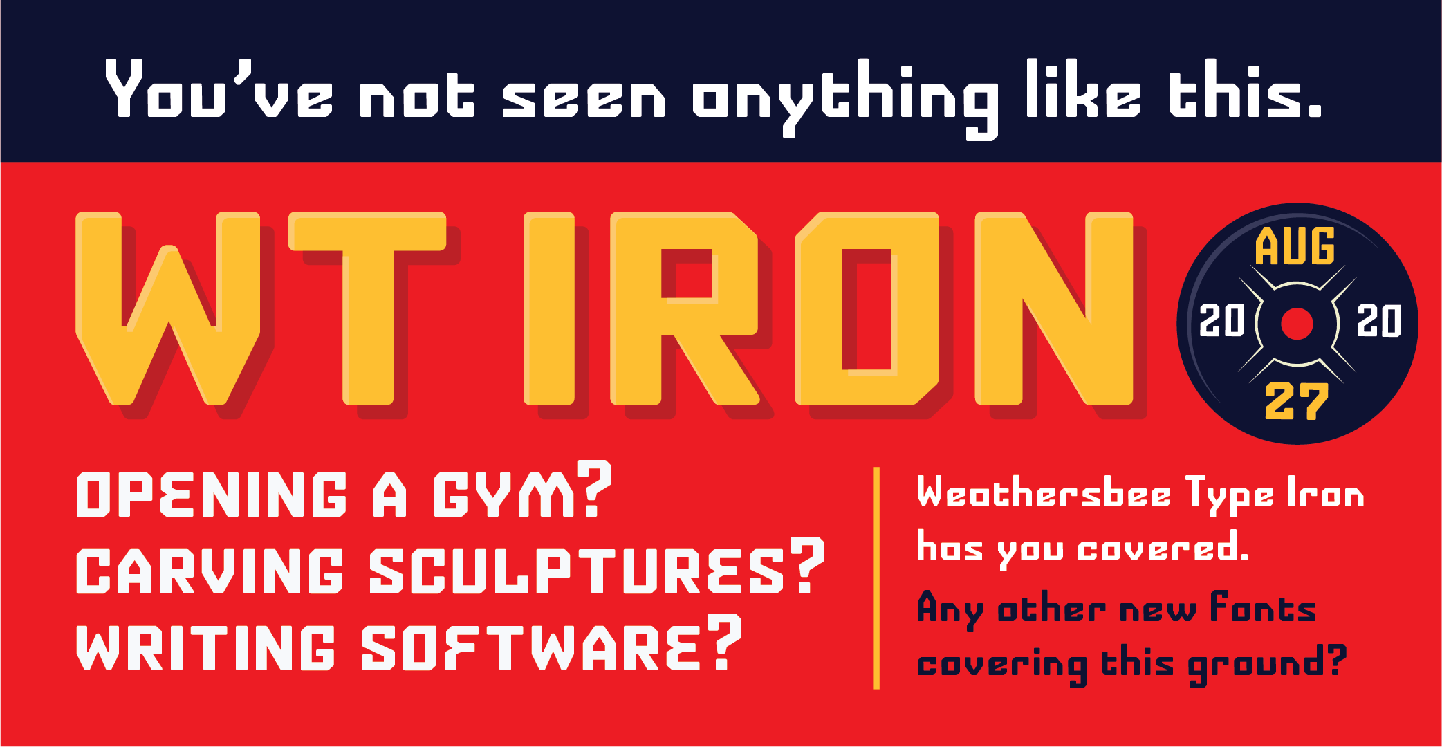 Wt Iron At Weathersbee Type Micro Foundry Fonts By Derek Weathersbee